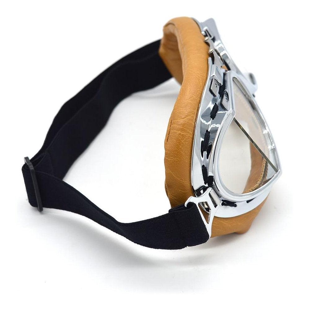 Retro Motorcycle Goggles - Fit Over Glasses or Helmet