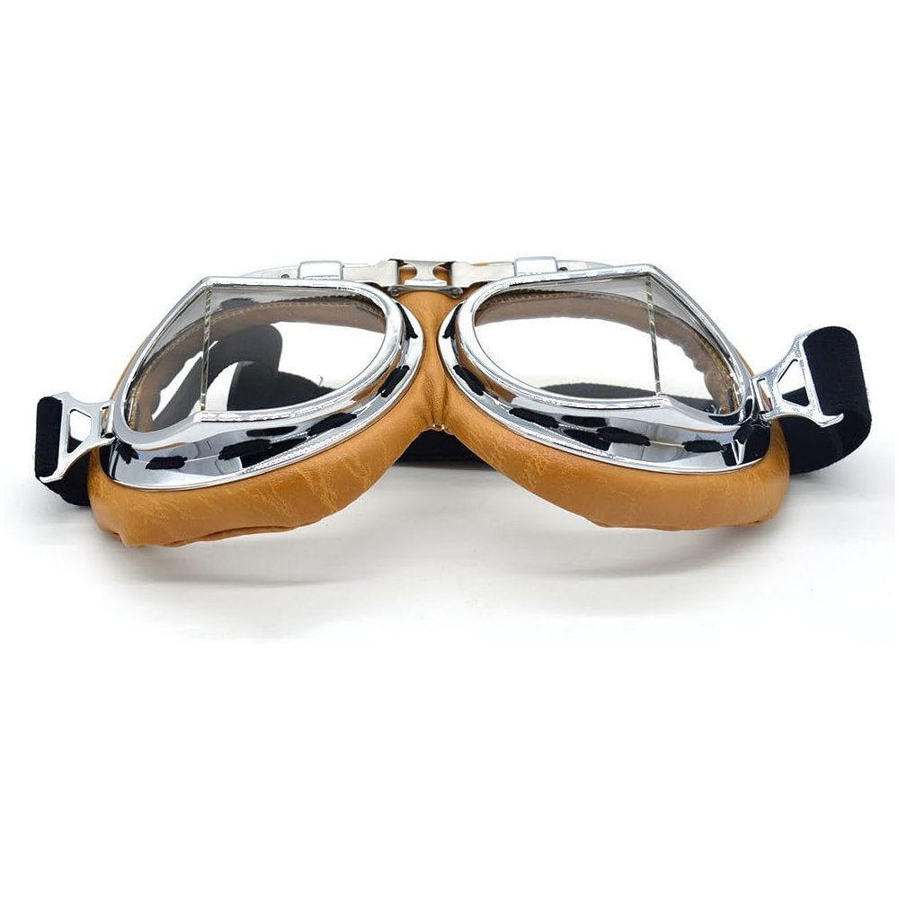 Retro Motorcycle Goggles - Fit Over Glasses or Helmet