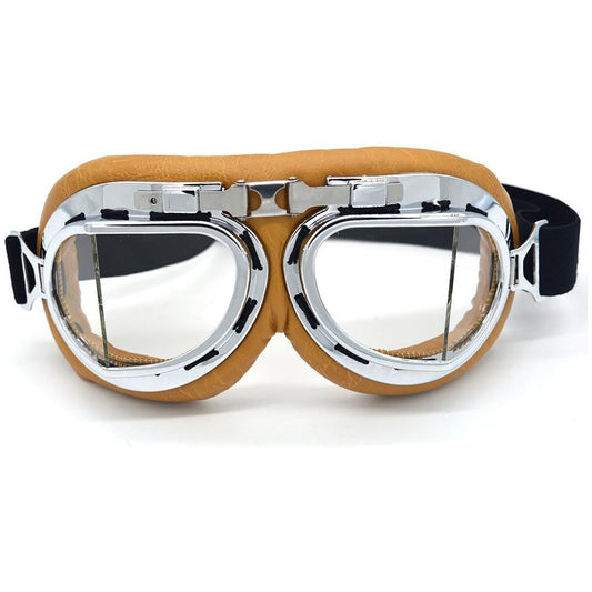 Retro Motorcycle Goggles - Fit Over Glasses or Helmet