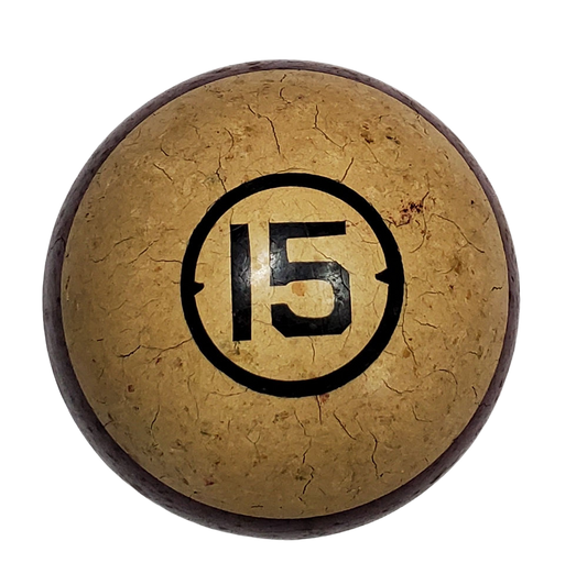 Vintage Clay Number 15 Billiard Pool Ball Shift Knob