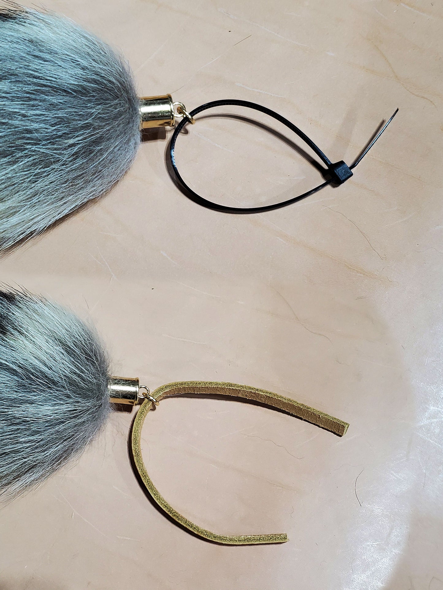 Real Coyote Tail Keychain, Antenna Topper, Mirror Hanger, Therian Tail