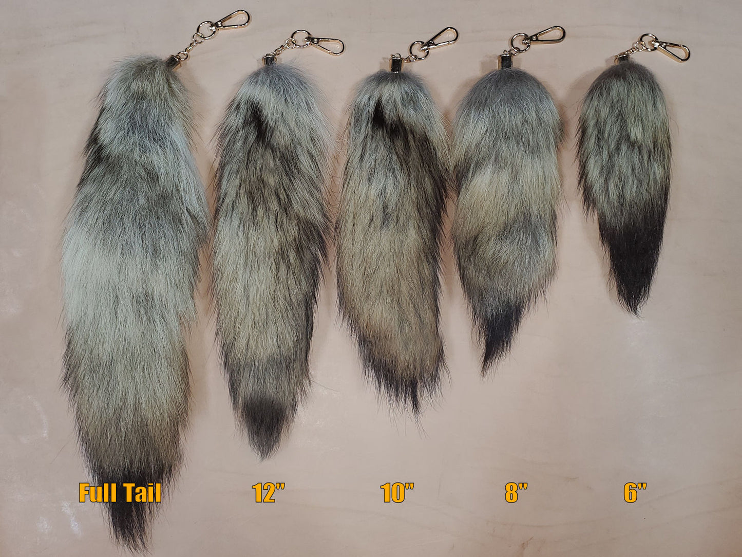Real Coyote Tail Keychain, Antenna Topper, Mirror Hanger, Therian Tail