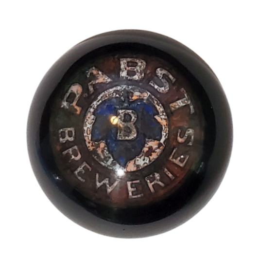 Pabst Breweries Vintage Beer Tap Handle Medallion Shift Knob