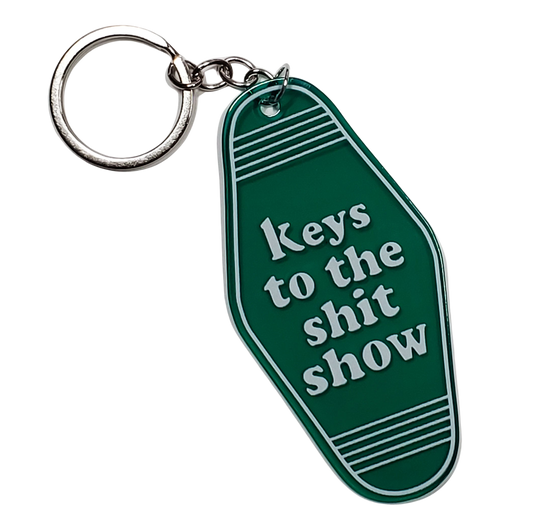Retro Motel/Hotel Keychain - Keys To The Shit Show