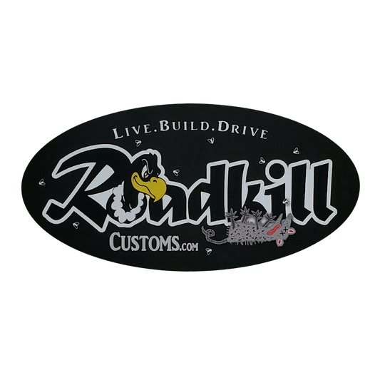 Roadkill Customs 'Live Build Drive' Oval Decal