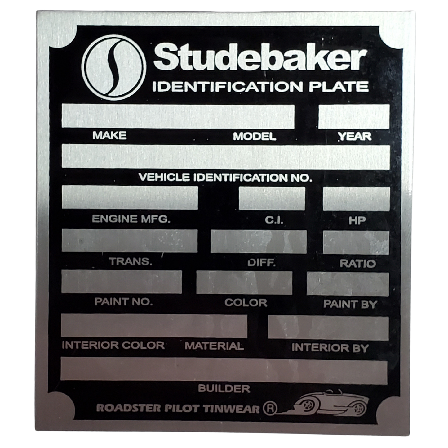 Studebaker Identification Plate ~ VIN Tag
