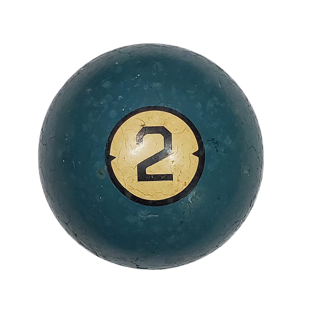 Vintage Clay Number 2 Billiard Pool Ball Shift Knob