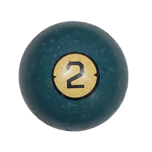 Vintage Clay Number 2 Billiard Pool Ball Shift Knob