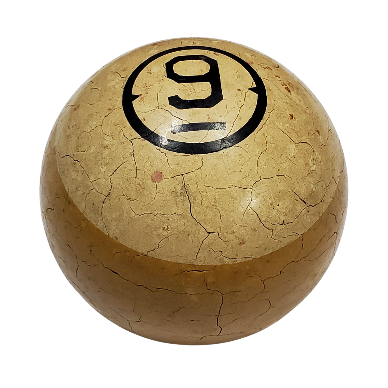 Vintage Clay Number 9 Billiard Pool Ball Shift Knob