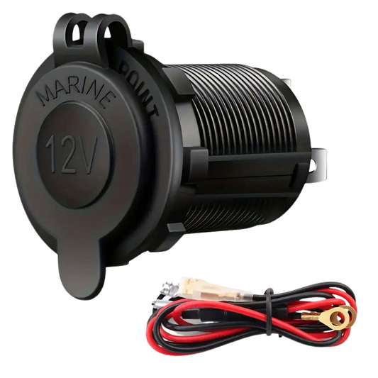 Waterproof 12V Cigarette Lighter Socket Outlet, Wiring
