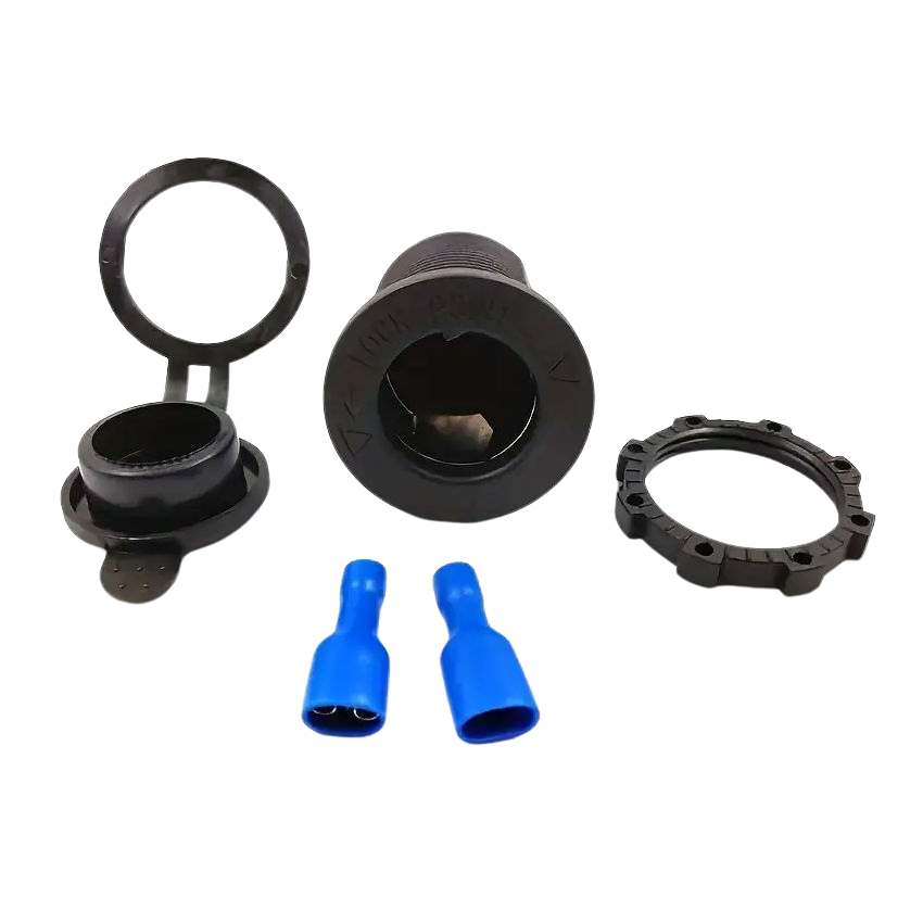Waterproof 12V Cigarette Lighter Socket Outlet, Wiring
