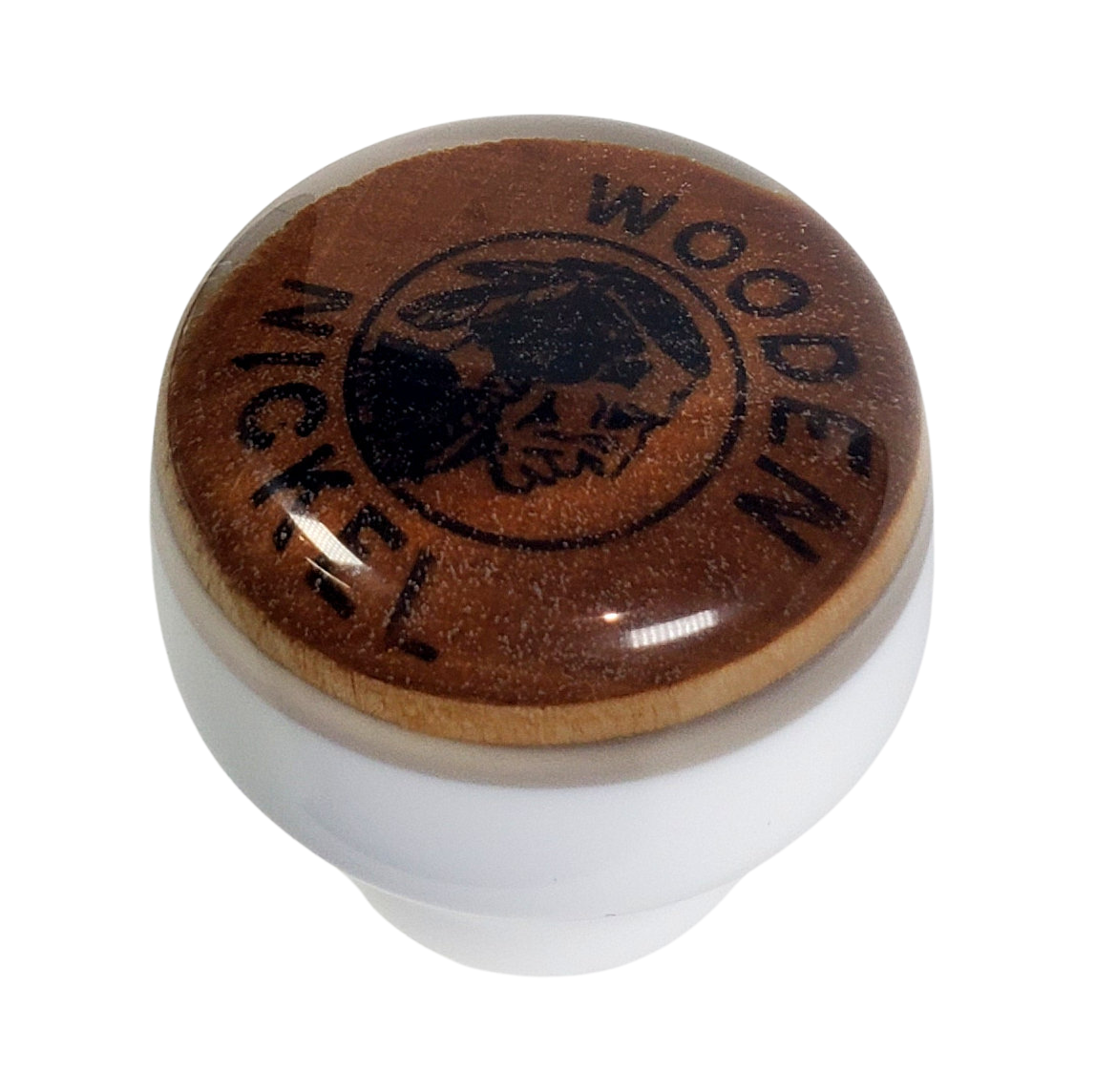 Wooden Nickel Shift Knob ~ White