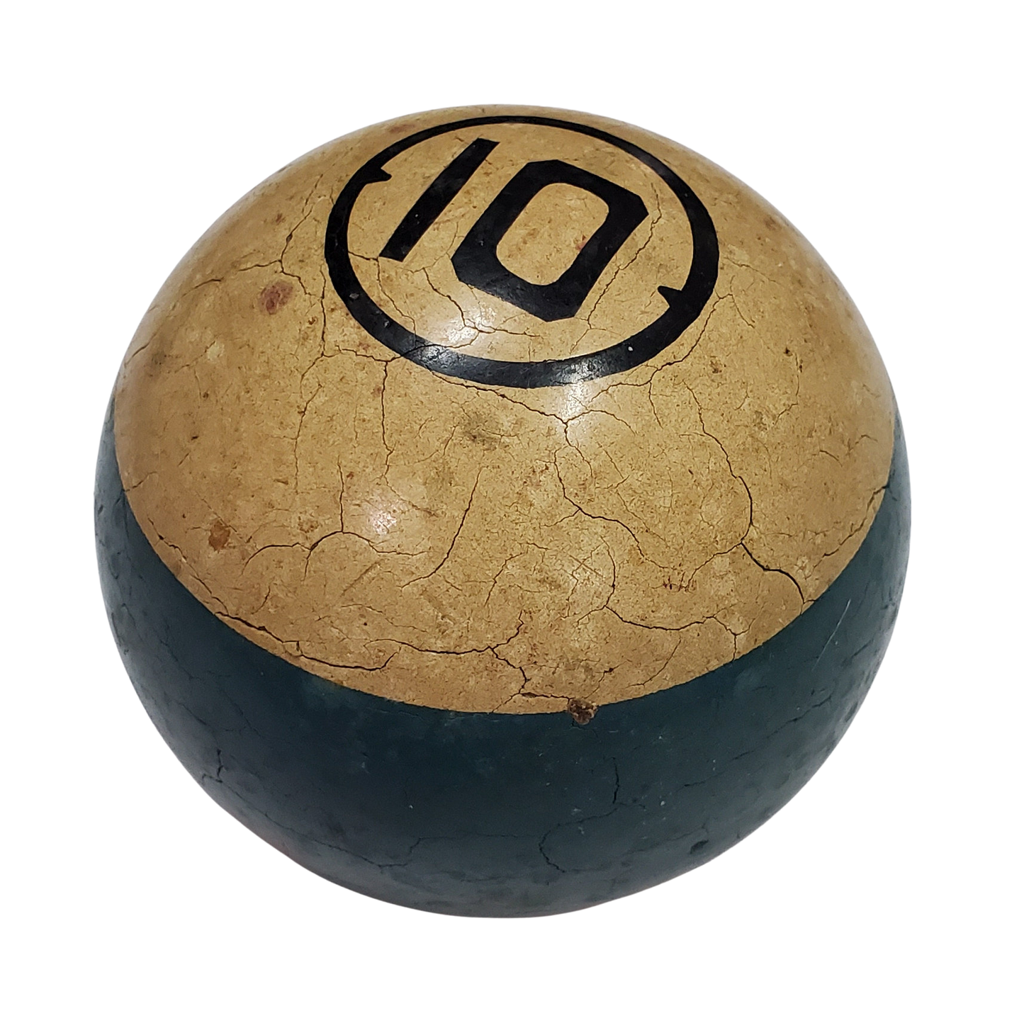 Vintage Clay Number 10 Billiard Pool Ball Shift Knob