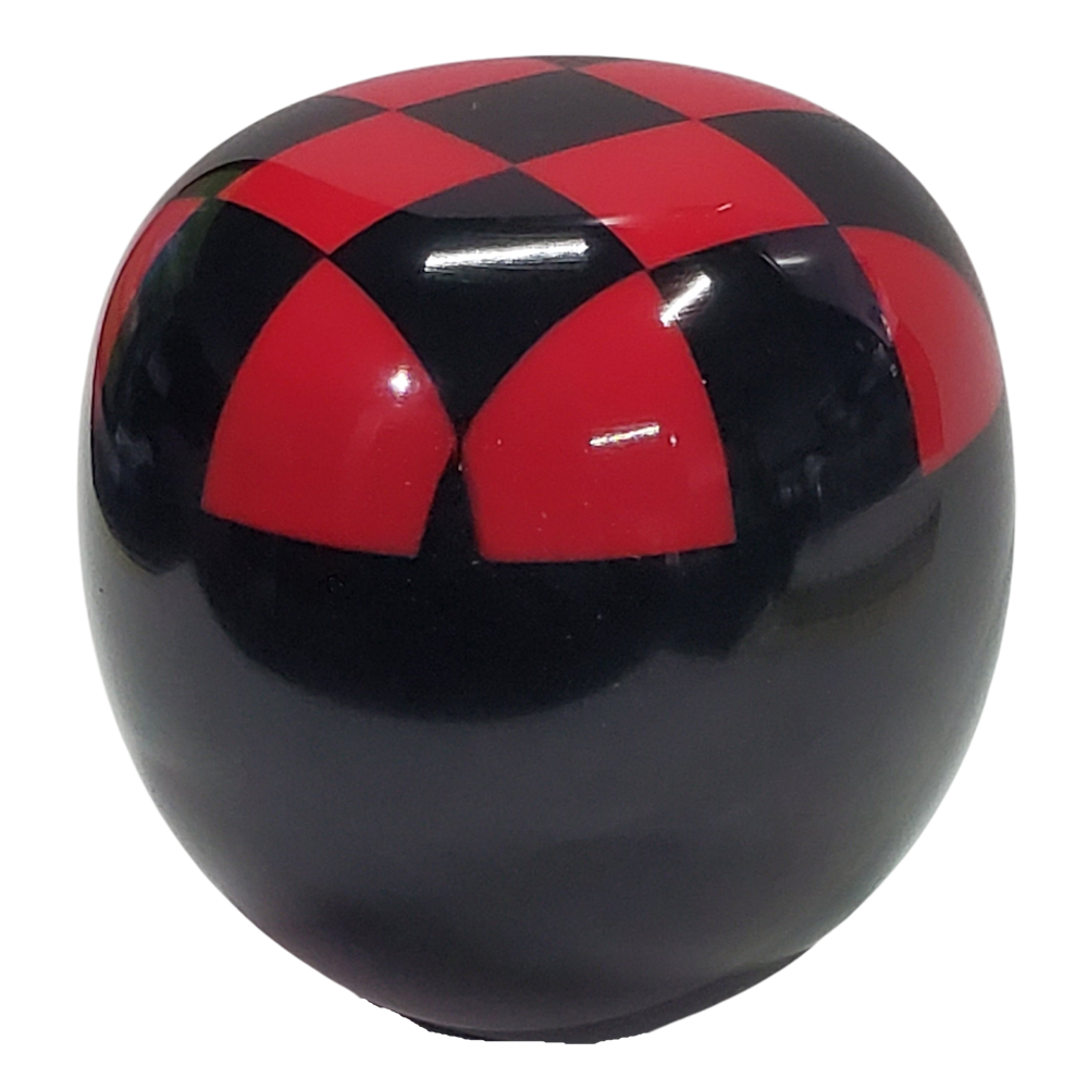 Black and Red Checkered Flag Shift Knob