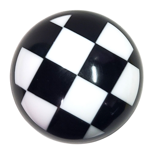 Black and White Checkered Flag Sphere Shift Knob