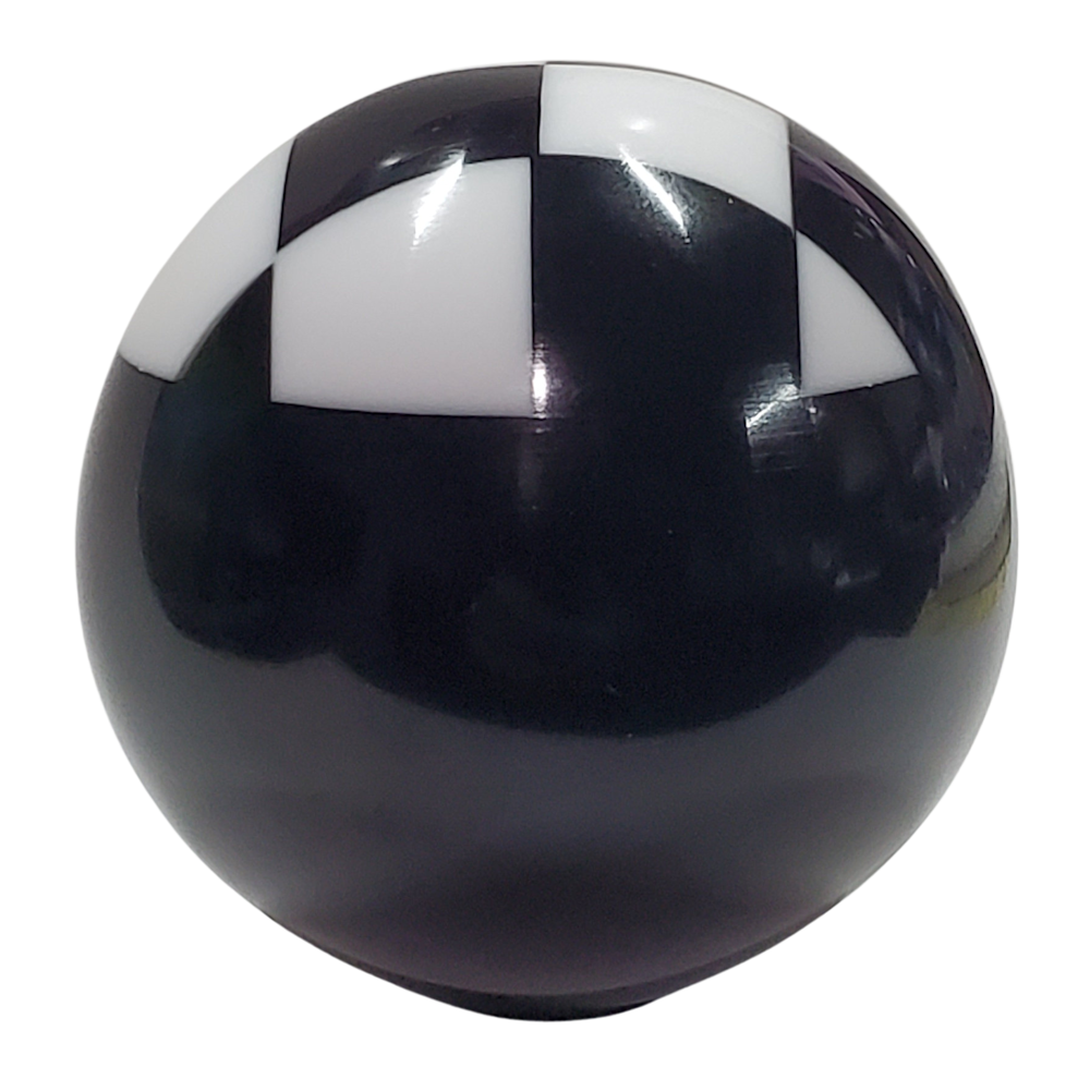 Black and White Checkered Flag Sphere Shift Knob