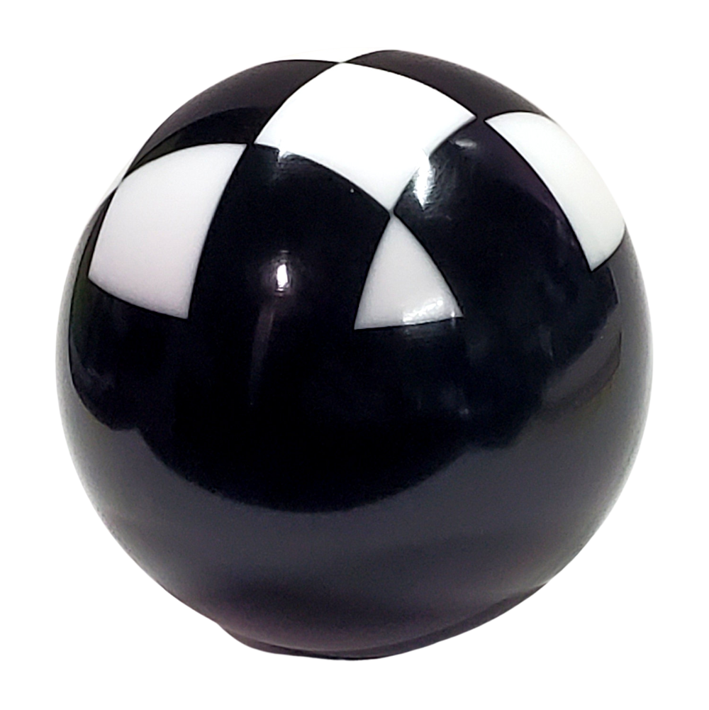 Black and White Checkered Flag Sphere Shift Knob