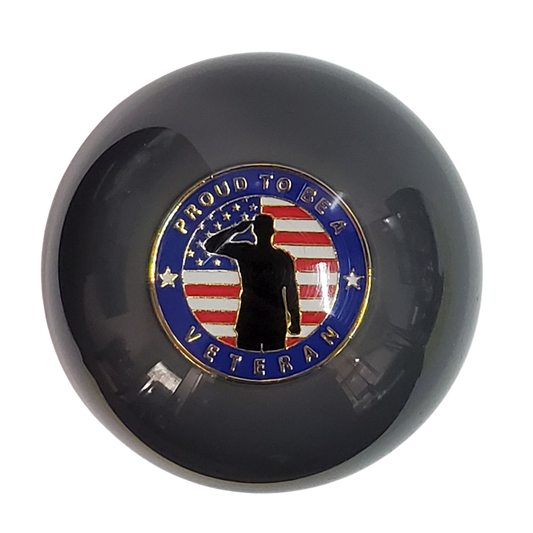 PROUD TO BE A VETERAN Shift Knob ~ Gray