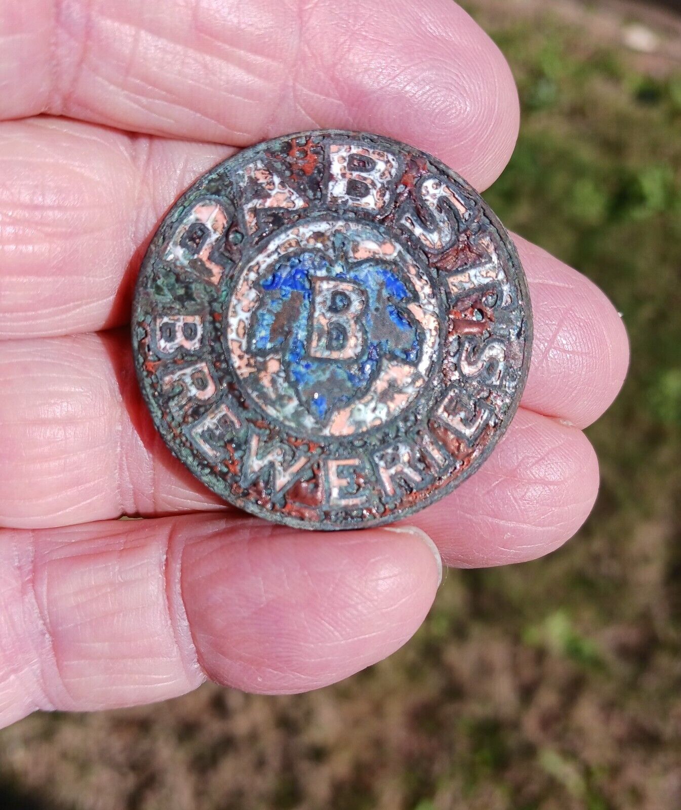 Pabst Breweries Vintage Beer Tap Handle Medallion Shift Knob