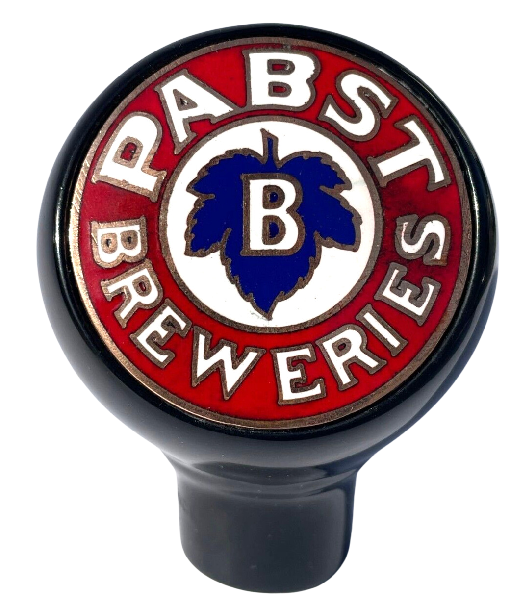 Pabst Breweries Vintage Beer Tap Handle Medallion Shift Knob