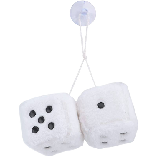 Fuzzy Dice Windshield or Rearview Mirror Hanger