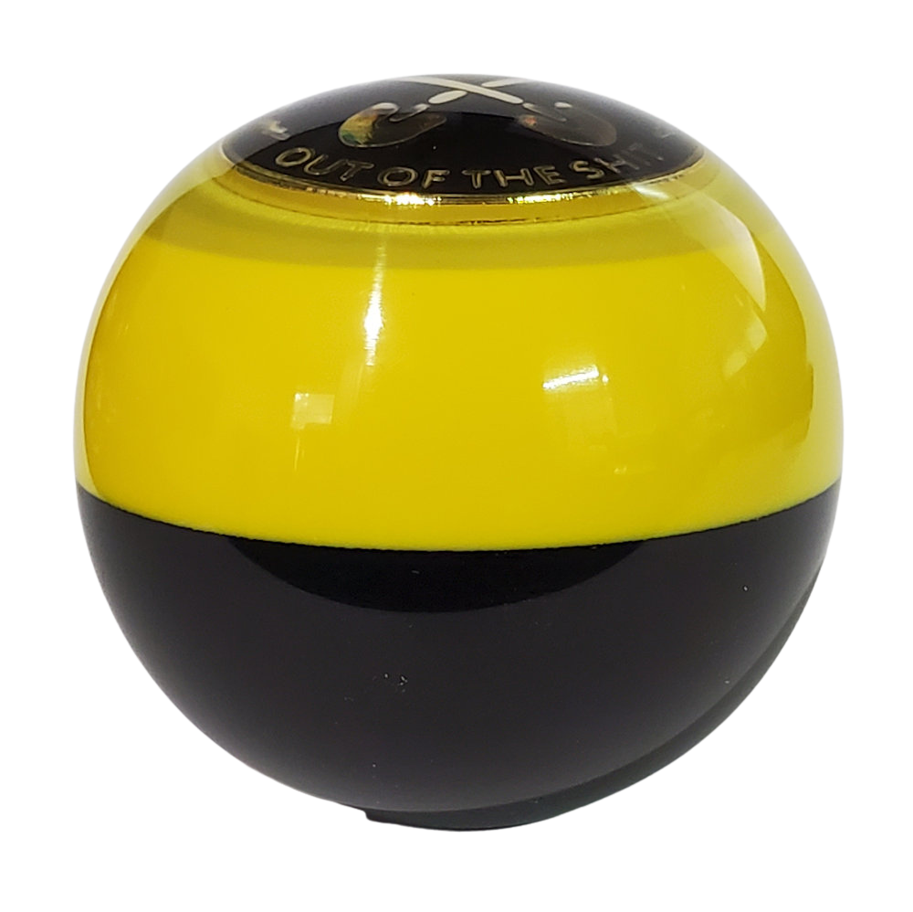 "Shovel Your Way Out" Slogan Shift Knob ~ Black and Yellow