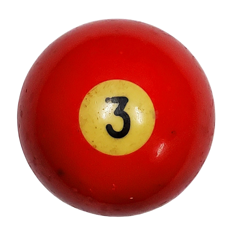 Vintage Number 3 Billiard Pool Ball Shift Knob