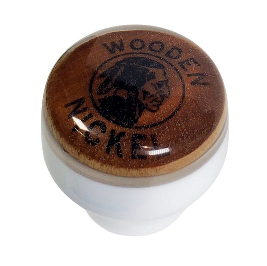 Wooden Nickel Shift Knob ~ White